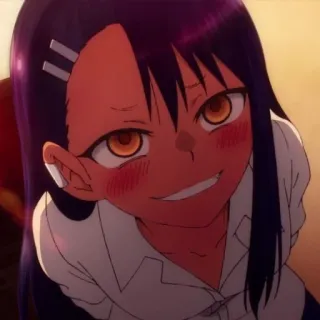 🌟 Nagatoro Don't Toy with Me, Miss Nagatoro Anime, Manga, Nagatoro, Charakter, Illustration, Sticker, Fanart whatsapp sticker