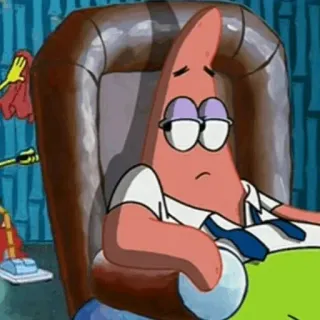 👀 Patrick Star Spongebob Squarepants 卡通, 派大星, 无聊, 海绵宝宝, 角色 whatsapp sticker