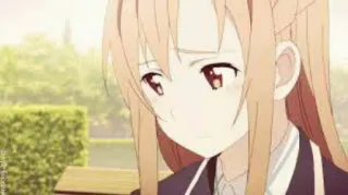 😔 Asuna Yuuki Sword Art Online Anime, Manga, Ragazza, Piangendo, Triste, Personaggio telegram sticker
