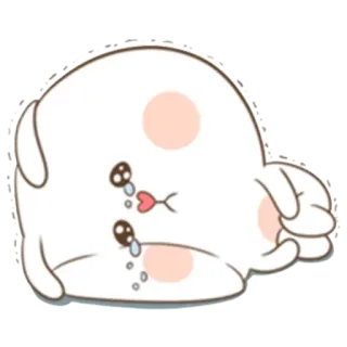 😭 animal, dibujos animados, lindo, triste, llorando, sticker, personaje whatsapp sticker