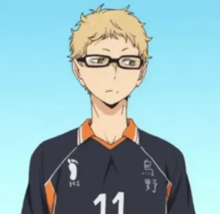 ✨ Kei Tsukishima Haikyuu!! anime, character, haikyuu, kei tsukishima, tsukishima, volleyball telegram sticker