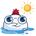 🌤 mùa đông, tuyết, mặt trời, hoạt hình, dễ thương telegram sticker