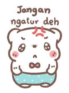 😤 Jangan ngatur deh Dessin animé, En colère, Ours, Mignon, Expression, Jangan, Ngatur, Deh telegram sticker
