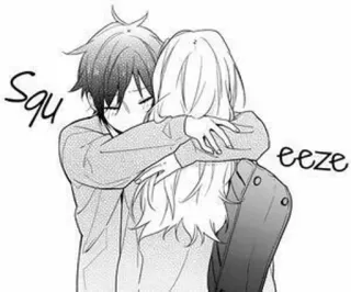 ❤ Squeeze Umarmung, Anime, Manga, Paar, Romantik, Zuneigung telegram sticker