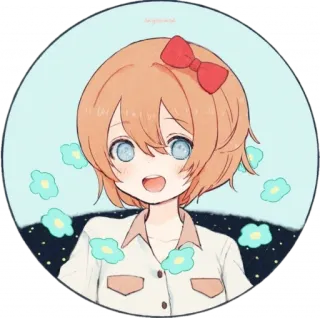 🧡 Sayori Doki Doki Literature Club! Anime, Garota, Fofa, Personagem, Doki Doki Literature Club! telegram sticker