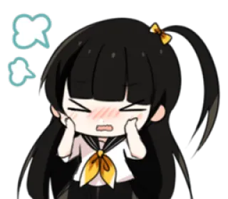 😖 anime, girl, angry, frustrated, cute, cartoon whatsapp sticker