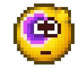 👊 emoticon, emoji, bruised, pixelated telegram sticker