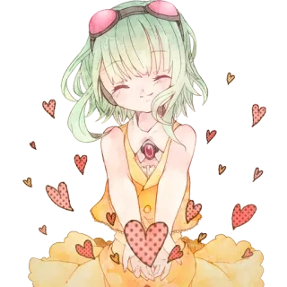 ❤️ Anime, Mädchen, Süß, Herzen, Kawaii, Cartoon telegram sticker
