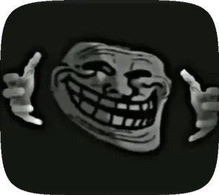 🌟 Trollface Meme, Trò đùa, Internet, Hài hước telegram sticker