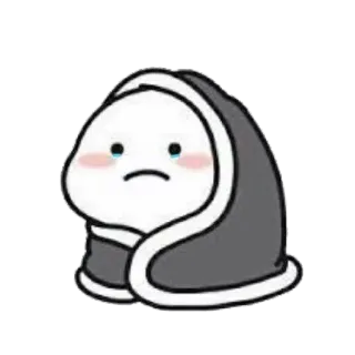 😢 sad, cute, emotional, cartoon, kawaii, character telegram sticker