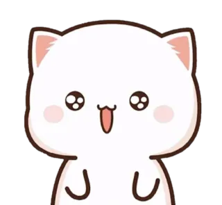 ✨ mèo, dễ thương, kawaii, vui vẻ, hoạt hình telegram sticker