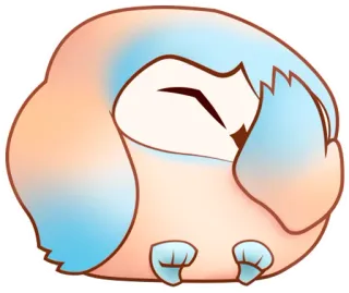 🤦‍♀️ ptak, słodki, kreskówka, zwierzę, naklejka, chibi telegram sticker