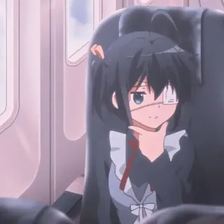🤔 Rikka Takanashi Love, Chunibyo & Other Delusions anime, girl, cute, rikka takanashi, chunibyo telegram sticker
