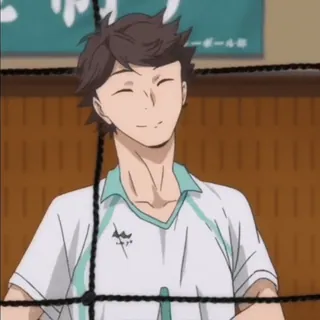 🏐 Oikawa Tooru Haikyuu!! anime, haikyuu, oikawa, pallavolo, sorridente telegram sticker