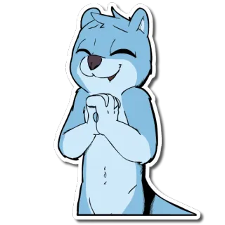 ☺️ Dibujo animado, Animal, Nutria, Feliz, Peludo, Lindo, Personaje, Pegatina whatsapp sticker
