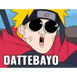 ❓ Naruto Uzumaki Naruto DATTEBAYO naruto, dattebayo, anime, manga, uzumaki, cartoni animati telegram sticker