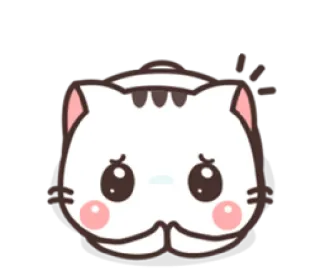 😥 mèo, kawaii, dễ thương, van xin, cầu xin, anime, nhãn dán whatsapp sticker