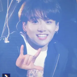 🐇 Jungkook kpop, idol, singer, jungkook, finger heart, korean telegram sticker