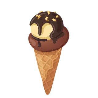 🍦 мороженое, десерт, рожок, сладкое, шоколад, ваниль telegram sticker