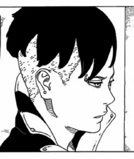 🪐 漫画, 动漫, 黑白, 人物, 肖像, 插图 telegram sticker