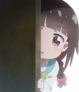 👀 Anime, Gadis, Kartun, Bersembunyi, Imut telegram sticker