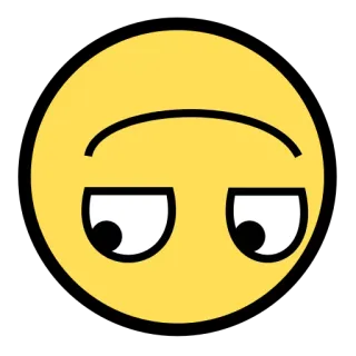 🙃 Emoji, Faccia, A testa in giù, Giallo, Espressione telegram sticker