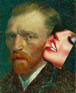 👂 Vincent van Gogh Kunst, Gemälde, Porträt, van Gogh, Künstler telegram sticker