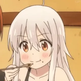😗 Anime, Charakter, Essen, Süß, Mädchen telegram sticker