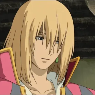 🐇 Howl Howl's Moving Castle anime, studio ghibli, el castillo ambulante, howl, pelo rubio, animado telegram sticker