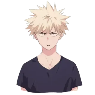 ❓ Katsuki Bakugo My Hero Academia Anime, Manga, Personage, Jongen, Held telegram sticker