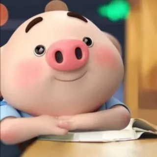 🐽 cochon, mignon, dessin animé, animal, kawaii, porcelet, adorable telegram sticker