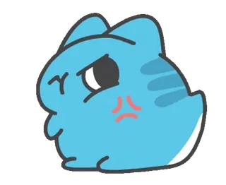 😡 blue cat telegram sticker