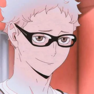 🍤 Kei Tsukishima Haikyuu!! Anime, Kei Tsukishima, Haikyuu, Tsukki, Voli, Kacamata telegram sticker
