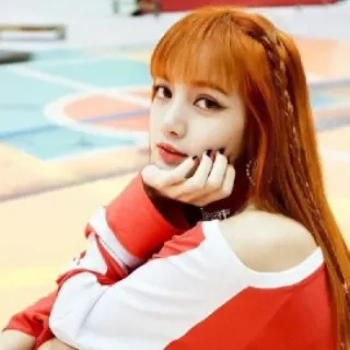 🙃 Lisa kpop, cantora, mulher, música, celebridade, retrato telegram sticker