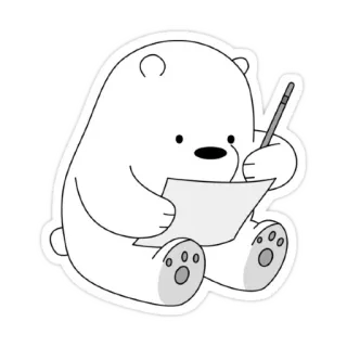 ✍️ Ice Bear We Bare Bears we bare bears, oso polar, dibujos animados, oso, dibujo, pegatina telegram sticker