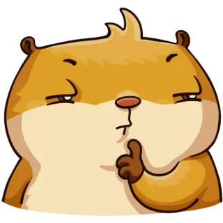 🤔 Hamster, süß, Tier, Nagetier, lustig, frech telegram sticker