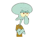 😏 Squidward Tentacles Spongebob Squarepants lula molusco, spongebob, desenho animado, personagem, programa de tv telegram sticker