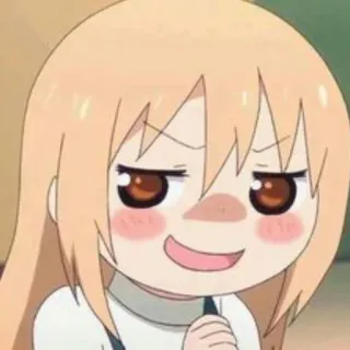 🙂 anime, dziewczyna, zarozumiała, urocza, kreskówka telegram sticker