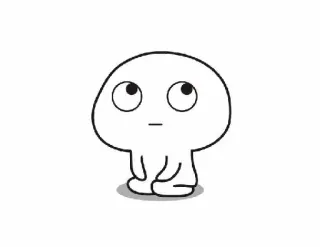😐 Kartun, Karakter, Gambar, Sederhana, Putih, Gumpalan whatsapp sticker