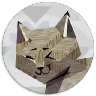 😉 gatto, animale, adesivo, illustrazione, geometrico, felino telegram sticker