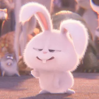 🐰 Snowball The Secret Life of Pets conejo, conejito, animal, dibujo animado, lindo, mascota telegram sticker