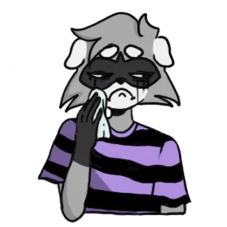 😿 triste, pleurs, raton laveur, dessin animé, désespéré, mascotte, personnage whatsapp sticker
