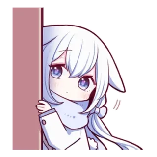 👀 Anime, Dibujos animados, Lindo, Chica, Kawaii, Chibi, Chica anime telegram sticker