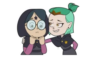 😏 Willow Park and Amity Blight The Owl House hoạt hình, phim hoạt hình, tình bạn, LGBT, nhân vật telegram sticker