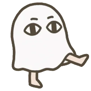 🫥 ghost, halloween, cute, funny, spooky, cartoon whatsapp sticker