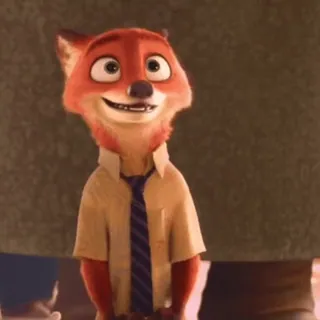 π Nick Wilde Zootopia fox, cartoon, Zootopia, animal, character telegram sticker