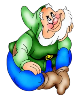 😌 Dopey Snow White and the Seven Dwarfs cartone animato, Disney, nano, Dotto, personaggio telegram sticker