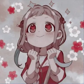🌈 Nene Yashiro Toilet-bound Hanako-kun Аниме, Милая, Девушка, Ясиро, Нэнэ, Цветы telegram sticker