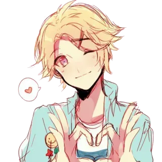 ❤️ Anime, Lindo, Corazón, Amor, Personaje telegram sticker