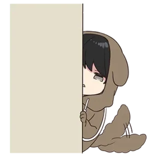 🌟 anime, cartoon, dog costume, cute, character, chibi, kawaii telegram sticker